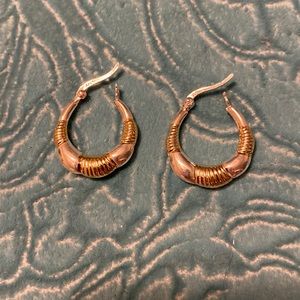 Silver/Gold Earrings in Excellent Condition